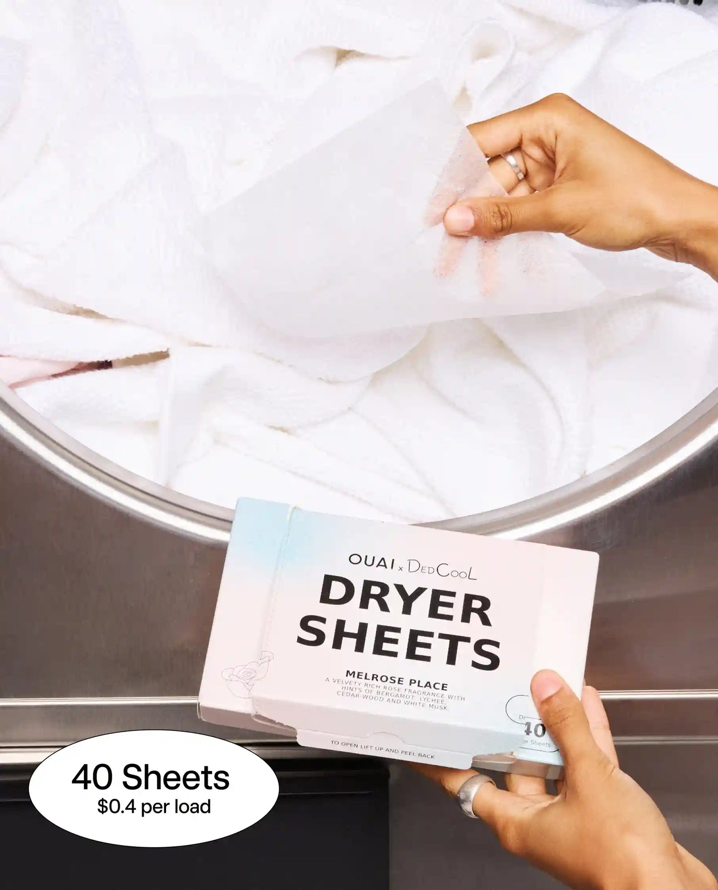 DedCool x OUAI Melrose Place Dryer Sheets