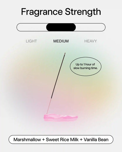 Incense + Holder Set in Mochi Milk